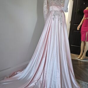 Elegant Pink Evening Gown